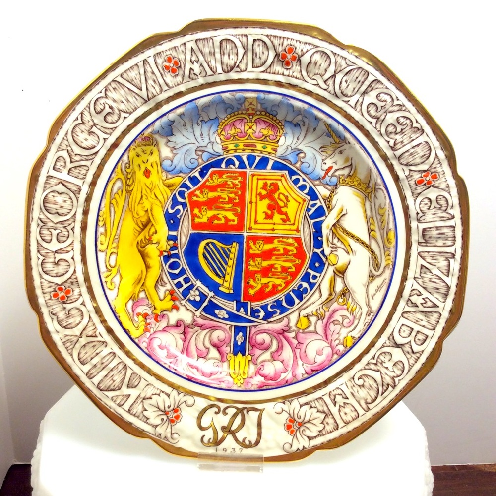 Vintage 1937 Paragon Commemorative Plate